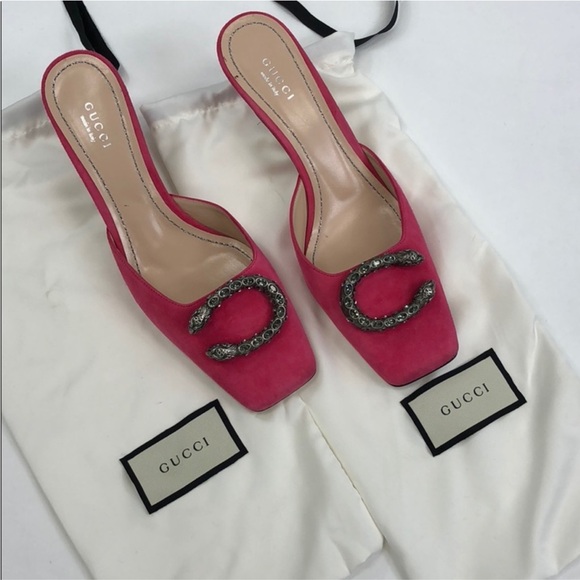 Gucci Dionysus Suede Kitten Mule Pumps - Picture 3 of 8